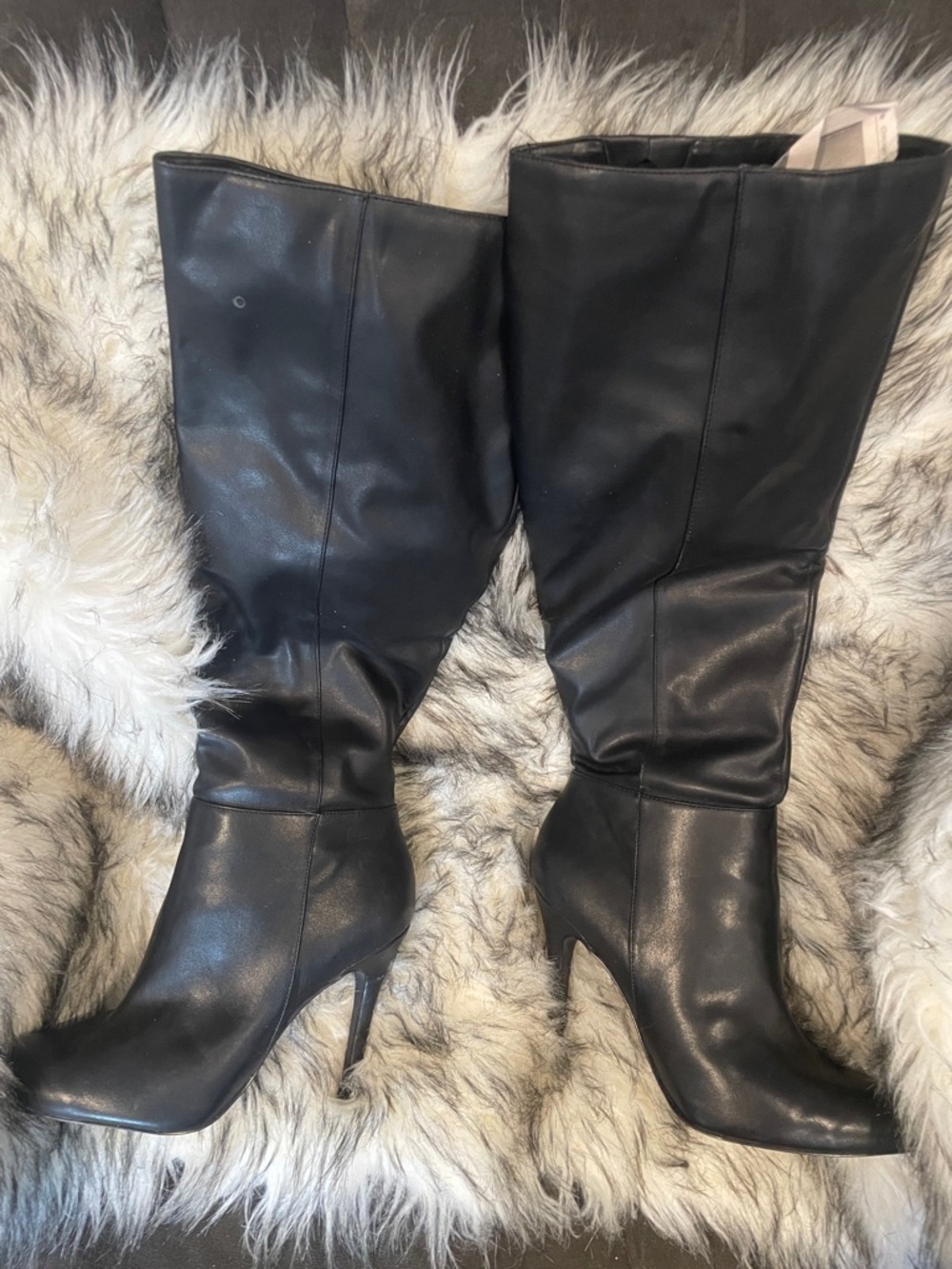 Charlies Black Over The Knee Stiletto Boots Sz 9 BS1